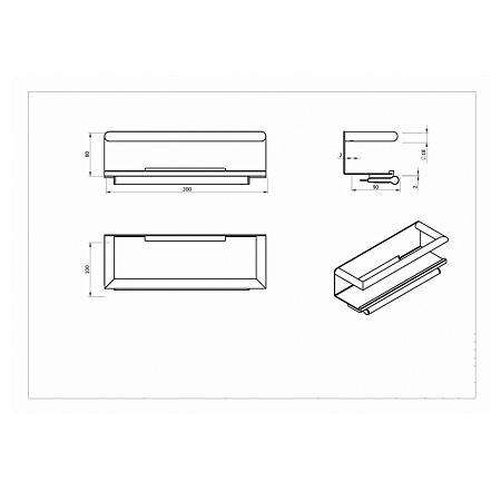 Полка Black & White Accessories SN-2351 темно-серый