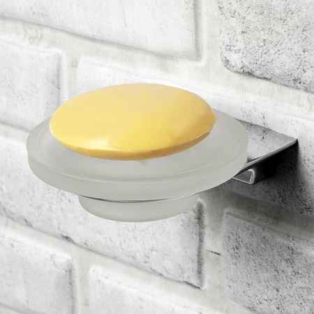Мыльница WasserKRAFT Kammel K-8329 хром/матовое стекло