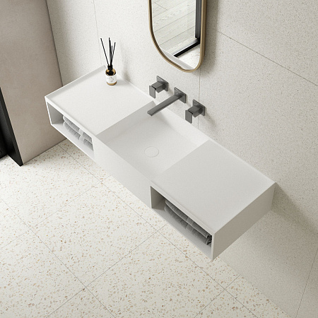 Раковина Vincea VWB-6S212MW 120x40x20 белый матовый