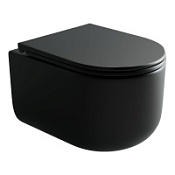 Унитаз подвесной Ceramica Nova Ulma CN4006MB микролифт, черный матовый