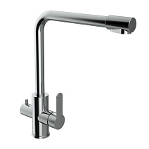 Смеситель Orange Steel M99-008cr для кухонной мойки, с каналом питьевой воды, хром