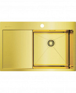 Кухонная мойка Omoikiri Akisame 78-LG-R 78х51 светлое золото