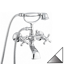 Смеситель Emmevi Deco Classic 12011BC для ванны с душем, белый/хром
