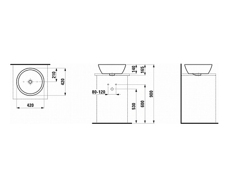 Рукомойник Laufen Pro B 8.1296.2.000.109.1 (42 см)