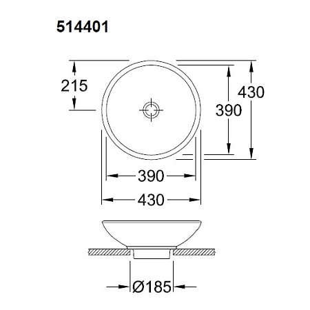 Раковина Villeroy & Boch Loop & Friends 514401SF 43 альпийский белый