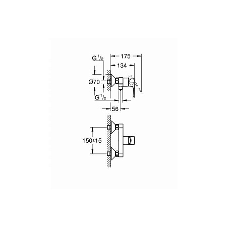 Смеситель Grohe BauLoop 23633001 для душа