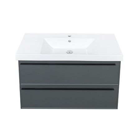 Тумба под раковину La Fenice Elba TWIN FNC-01-ELB-G-100-2 два ящика, Grigio серый матовый