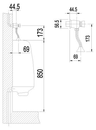 Смывное устройство для писсуаров Lemark Project LM4612C