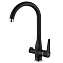 Смеситель Zorg Steel Hammer SH 910 BLACK CR для кухонной мойки/для фильтра, черный металл/хром - фото 1