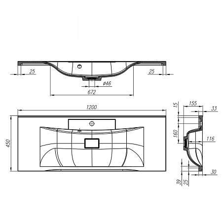 Тумба с раковиной BelBagno Marino MARINO-1200-2C-SO-NL-P 120 nero lucido