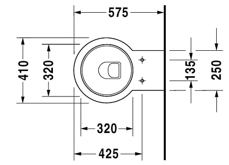 Чаша для унитаза подвесного Duravit Starck 1 0210090064