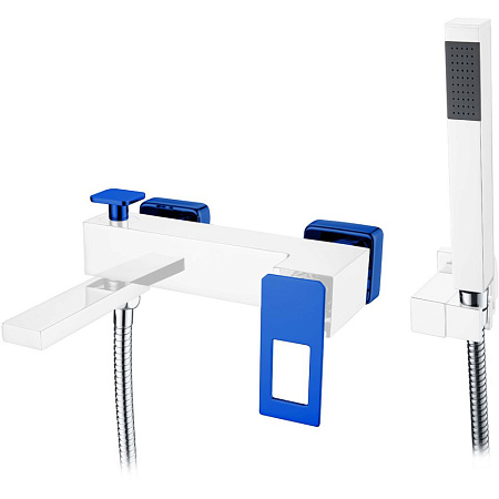 Смеситель Boheme Q 143-CRBlue для ванны, хром/синий