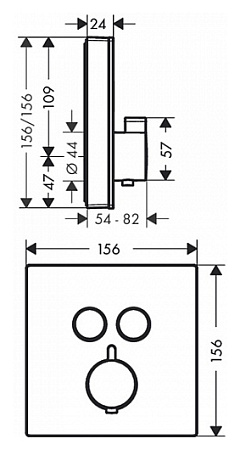 Термостат Hansgrohe ShowerSelect 15738400 для душа, белый/хром