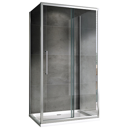 Душевой уголок ABBER Schwarzer Diamant AG30110H-S90-S90 прозрачное/хром
