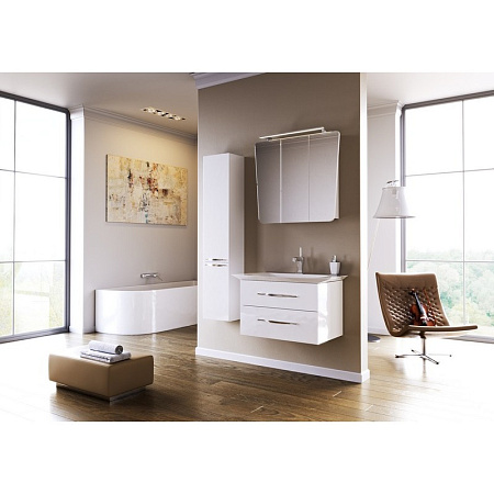 Шкаф-зеркало Aqwella 5 stars Simphony Sim.04.08/W 80 белый