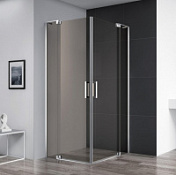 Душевой уголок Cezares Slider SLIDER-AH-2-70/80-100/110-BR-Cr бронза/профиль хром