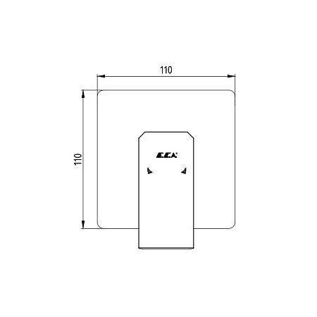 Смеситель E.C.A. Tiera 102167105EX-K  для душа хром