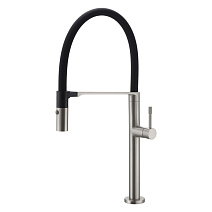 Смеситель Boheme Uno 114-NB для кухонной мойки, никель брашированный