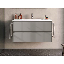 Тумба с раковиной Berloni Bagno Way Block WAKBS2CKDIC 111 100 ceramica opaco/белый матовый