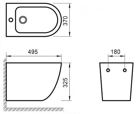 Биде подвесное BelBagno Sfera-R BB046BH белый