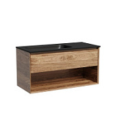 Тумба с раковиной Sancos Marmi 1.0 MR1.0100LECH 100 L дуб чарльстон/черный