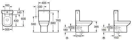 Бачок для унитаза Roca Dama Senso Compacto 34151B000