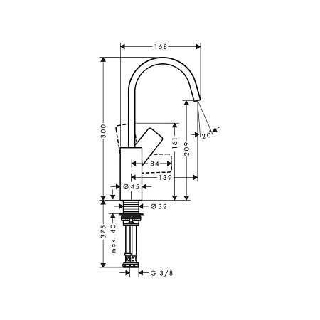 Смеситель Hansgrohe Vivenis 75032700 для раковины, белый матовый