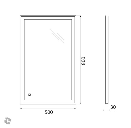 Мебель для ванной BelBagno Etna ETNA-500-1A-SO-RN-P-L 50 Rovere Nature
