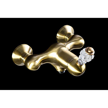 Смеситель Boheme Crystal 304-CRST для душа, бронза