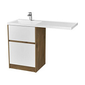 Тумба с раковиной Aquaton Лондри 1A266901LHDR0 60 L Дуб рустикальный/белый