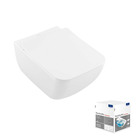 Унитаз подвесной Villeroy & Boch Venticello Plus 4611RLR1 белый альпин CeramicPlus