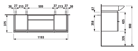 Тумба под раковину Laufen Palace 4.0130.2.075.464.1 120 белый глянцевый