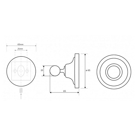 Крючок Bemeta Retro 144106137 бронза