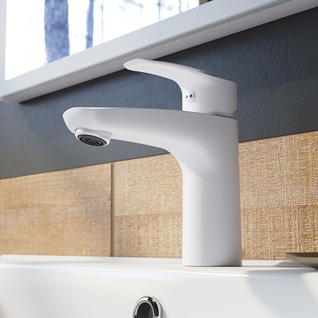 Смеситель IDDIS Ray RAYWT00i01 для раковины, белый