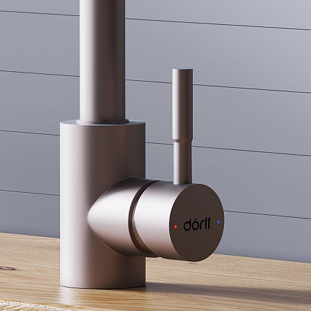 Смеситель Dorff Logic D3007511 для кухонной мойки сатин