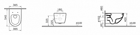 Унитаз подвесной VitrA Sento 4448B003-0075