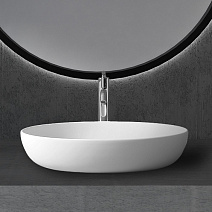 Раковина накладная ABBER Stein AS2619 белый матовый