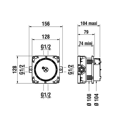 Скрытая монтажная часть Laufen Simibox HF574037000000