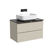 Тумба с раковиной и столешницей Sancos Snob T 80 SNT80CE+TT80A1 Beige Soft/Black Sky