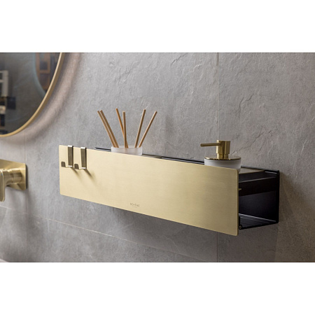 Стакан Boheme Space 10966-MG-TUM для полки, золото матовое