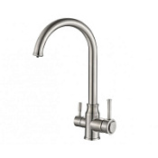 Смеситель Zorg Steel Hammer SH 763 INOX для кухонной мойки, сталь