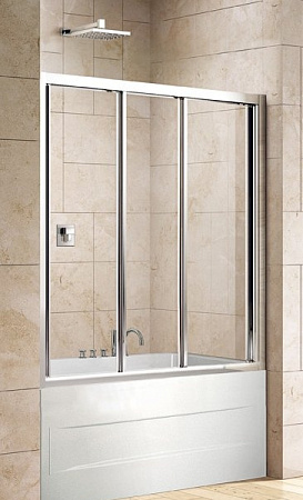 Шторка на ванну Cezares Family FAMILY-V-3-170/140-C-Cr-M 170 прозрачное стекло
