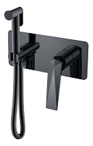 Гигиенический душ со смесителем Boheme Venturo 377-SGM для биде, оружейная сталь глянцевая