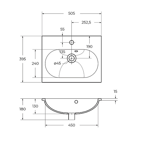 Тумба с раковиной BelBagno Etna ETNA-500-1C-SO-RN-P 50 Rovere Nature