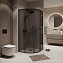 Душевой уголок Niagara Nova NG-2825-34BLACK 80x80x195 стекло тонированное/профиль черный матовый - фото 3