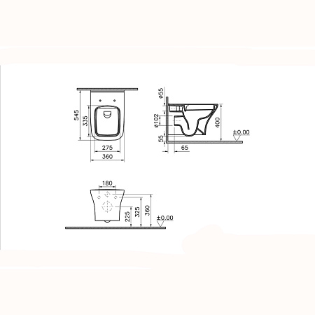 Комплект VitrA Zentrum 9875B003-7201 4 в 1 с микролифтом