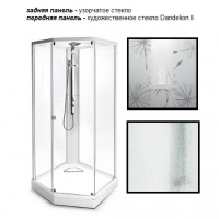 Душевая кабина IDO Showerama 8-5 4985129010 100x100 стекло худож./узорчатое, профиль белый