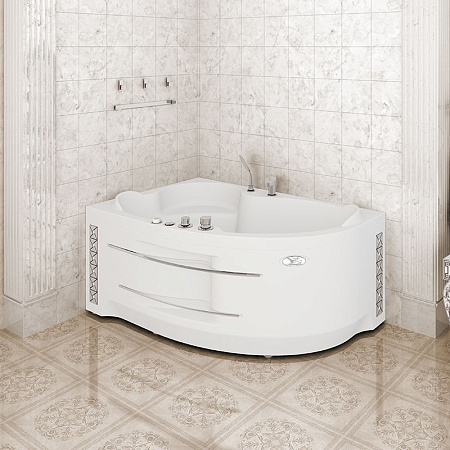 Акриловая ванна Vannesa Ирма 2-01-0-1-1-229 169х105 L хром