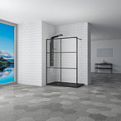 Душевая перегородка RGW Walk In 32101190-84 90x200 прозрачное/черный