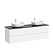 Тумба с раковиной и столешницей Sancos Folk 160 FL80W+TT160A1X Bianco/Black Sky